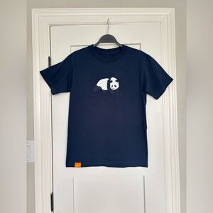 Enjoi Navy T-shirt with Small Panda Logo Tag skate graphic tee streetwear